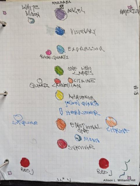 multi-dimensional objects in-vesica.com In-Vesica Art Design Energy  Allison-L-Williams-Hill-crystal-mat-grid