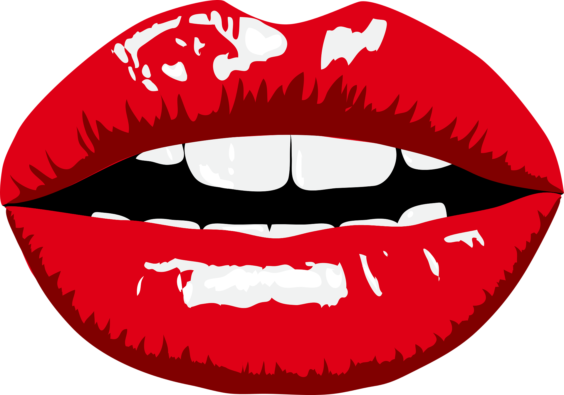 Mouth in-vesica.com  In-Vesica Art Design Energy comic mouth with teeth exposeed